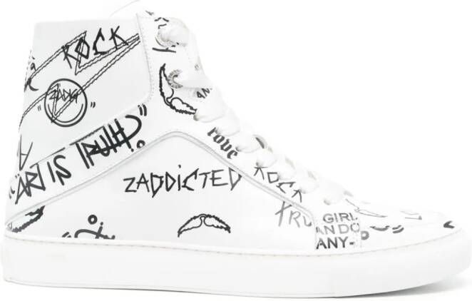 Zadig&Voltaire High Flash high-top leather sneakers White