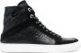 Zadig&Voltaire High Lash crinkled-finish leather sneakers Black - Thumbnail 1