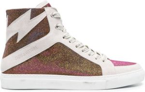 Zadig&Voltaire high-top lace-up sneakers Gold