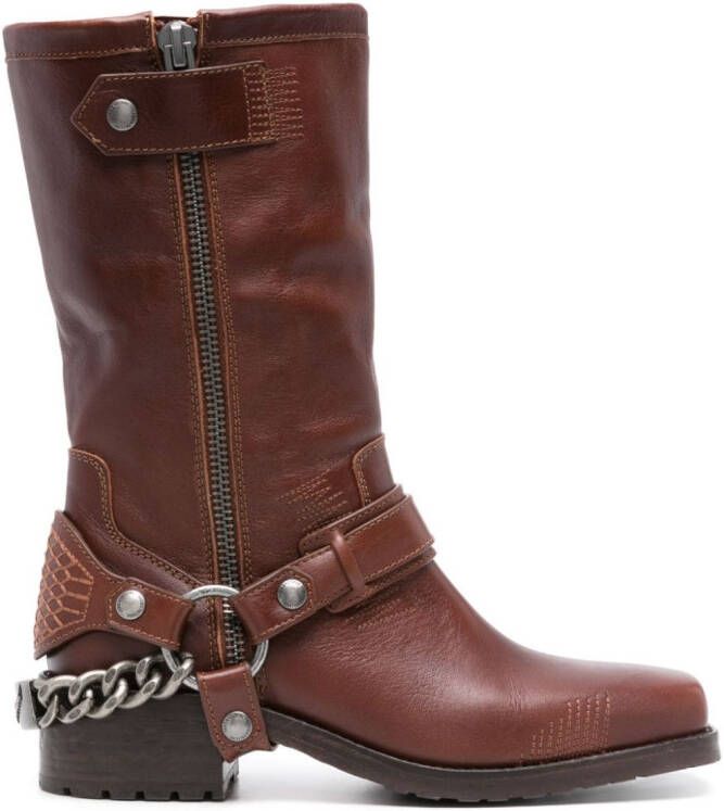 Zadig&Voltaire Igata leather boots Brown