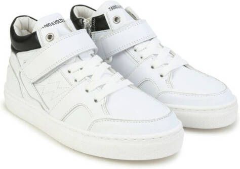 Zadig & Voltaire Kids mid-top lace-up sneakers White