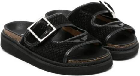 Zadig & Voltaire Kids wings-motif buckled sandals Black