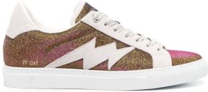 Zadig&Voltaire La Flash lace-up sneakers Gold