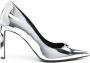 Zadig&Voltaire Perfect 100mm metallic-finish pumps Silver - Thumbnail 1