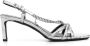 Zadig&Voltaire Sleepless 60mm embossed leather sandals Silver - Thumbnail 1
