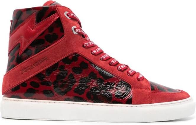 Zadig&Voltaire ZV1747 High Flash panelled sneakers Red