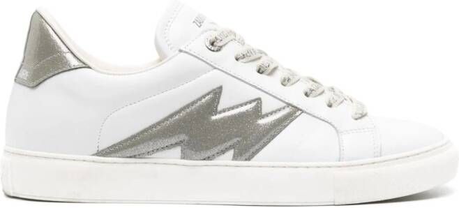 Zadig&Voltaire ZV1747 La Flash leather sneakers White