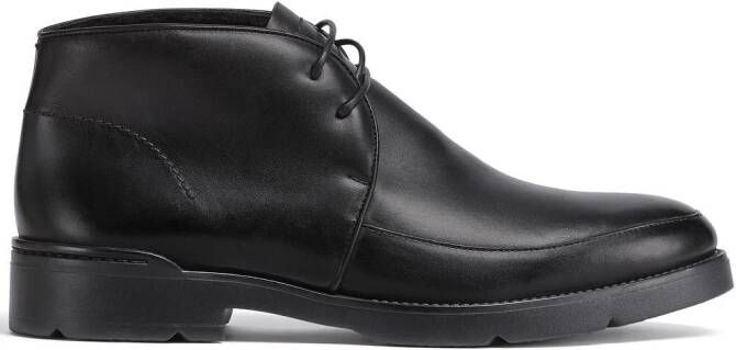 Zegna Cortina leather ankle boots Black