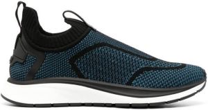 Zegna intarsia-knit low-top sneakers Blue