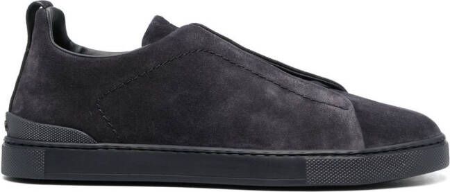 Zegna laceless low-top sneakers Blue