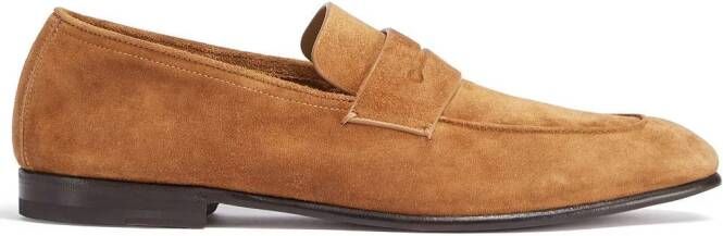 Zegna L'Asola suede loafers Yellow