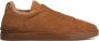 Zegna Triple Stitch leather sneakers Brown - Thumbnail 1