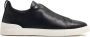 Zegna low-top leather sneakers Black - Thumbnail 1