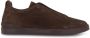 Zegna low-top suede sneakers Brown - Thumbnail 1