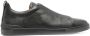 Zegna panelled leather slip-on sneakers Black - Thumbnail 1