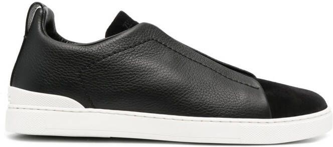 Zegna slip-on low-top sneakers Black