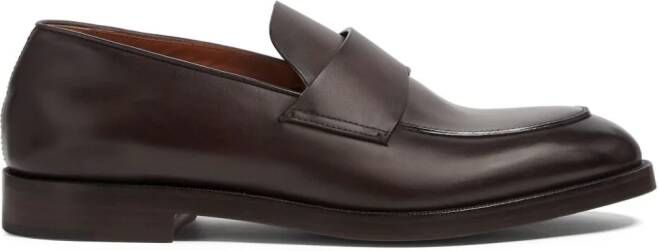Zegna Torino leather loafers Brown
