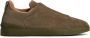 Zegna Triple Stitch leather sneakers Green - Thumbnail 1