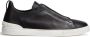 Zegna SECONDSKIN Triple Stitch leather sneakers Black - Thumbnail 1