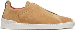 Zegna Triple Stitch low-top sneakers Brown