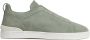 Zegna Triple Stitch suede sneakers Green - Thumbnail 1