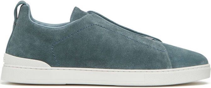 Zegna Triple Stitch™ suede sneakers Blue