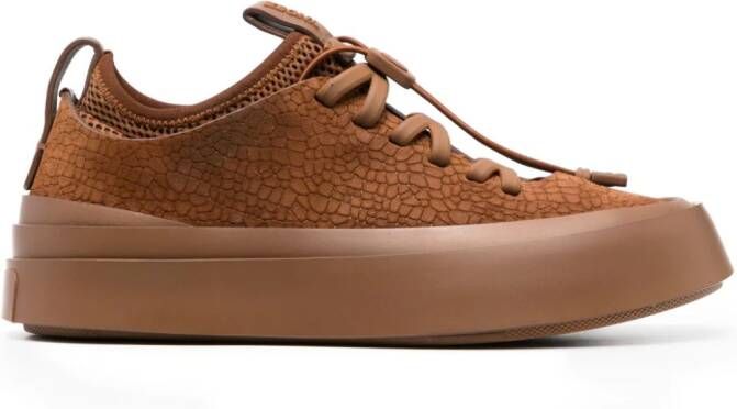 Zegna x MRBAILEY Triple Stitch textured sneakers Brown