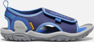 Keen Big Kids' Knotch River Open-Toe Sandals Shoes Size 3 In Bright Cobalt Blue Depths