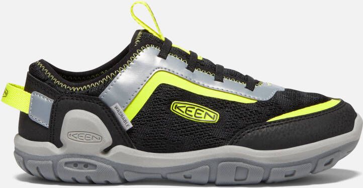 Keen Big Kids' Knotch Tracer Sneaker Shoes Size 1 In Black Silver