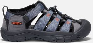 Keen Big Kids' Newport H2 Sandals Size 3 In Steel Grey Black
