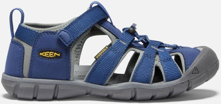 Keen Big Kids' Seacamp II CNX Sandals Size 1 In Blue Depths Gargoyle