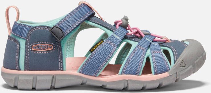 Keen Big Kids' Seacamp II CNX Sandals Size 1 In Flint Stone Ocean Wave