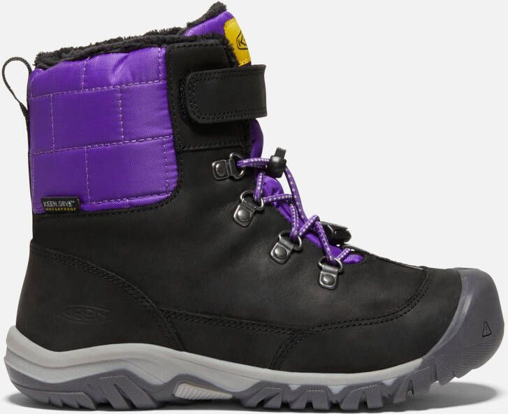 Keen Big Kids Waterproof' Greta Waterproof Boot Shoes Size 6 In Black Purple