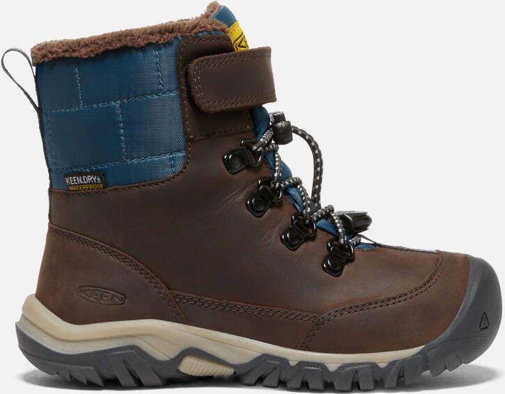 Keen Big Kids Waterproof' Greta Waterproof Boot Shoes Size 6 In Coffee Bean Blue Wing Teal