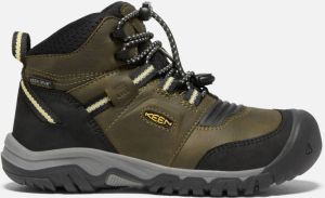 Keen Big Kids Waterproof' Ridge Flex Waterproof Boot Shoes Size 7 In Dark Olive Dusky Citron