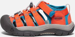 Keen Little Kids' Newport H2 Sandals Size 11 In Safety Orange Fjord Blue