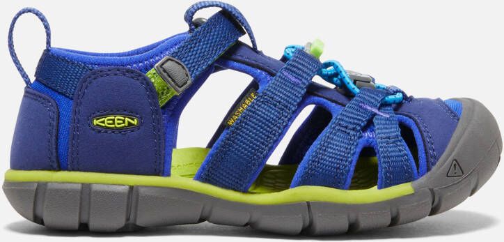 Keen Little Kids' Seacamp II CNX Sandals Size 10 In Blue Depths Chartreuse