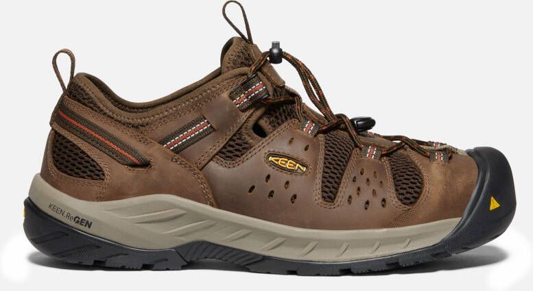 Keen Men's Atlanta Cool II (Steel Toe) Shoes Size 11.5 Wide In Shitake Rust
