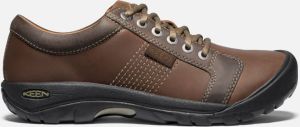 Keen Men's Austin Shoes Size 11.5 In Chocolate Brown Water-Resistant Leather Durable Arch Support