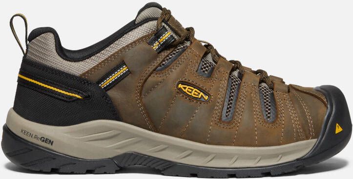 Keen Men's Flint II (Soft Toe) Shoes Size 11.5 Wide In Cascade Brown Golden Rod