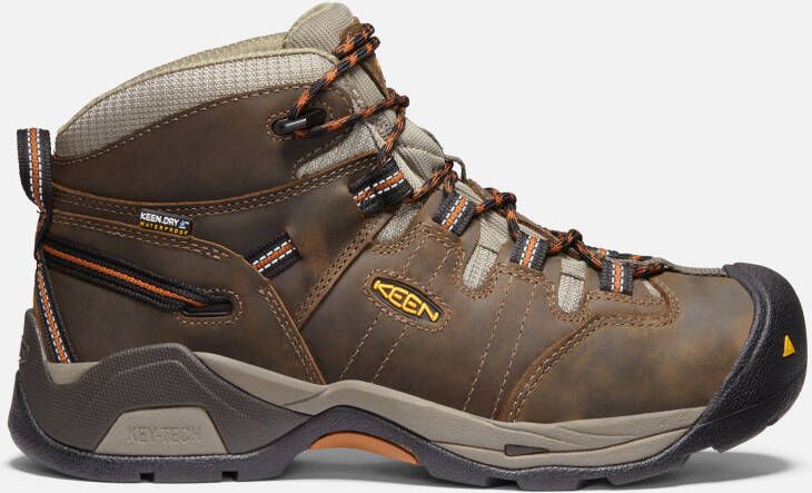 Keen Men's Waterproof Boots Detroit XT (Soft Toe) 10.5 Black Olive Leather Brown