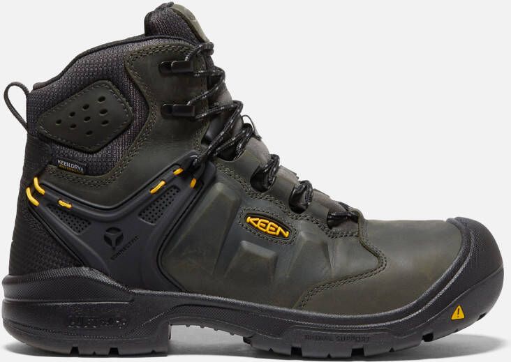 Keen Men's Waterproof Boots Dover 6" (Carbon-Fiber Toe) 7.5 Wide Magnet Black