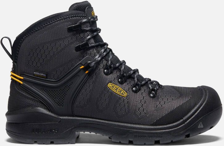 Keen Men's Waterproof Dearborn 6" Boot (Carbon-Fiber Toe) Size 10.5 In Black Steel Grey