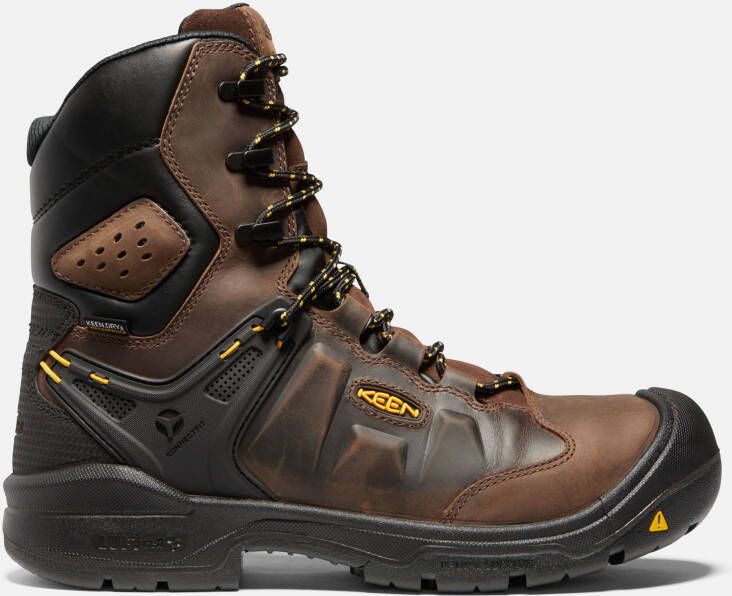 Keen Men's Waterproof Dover 8" Insulated Boot (Carbon-Fiber Toe) Size 15 In Dark Earth Black