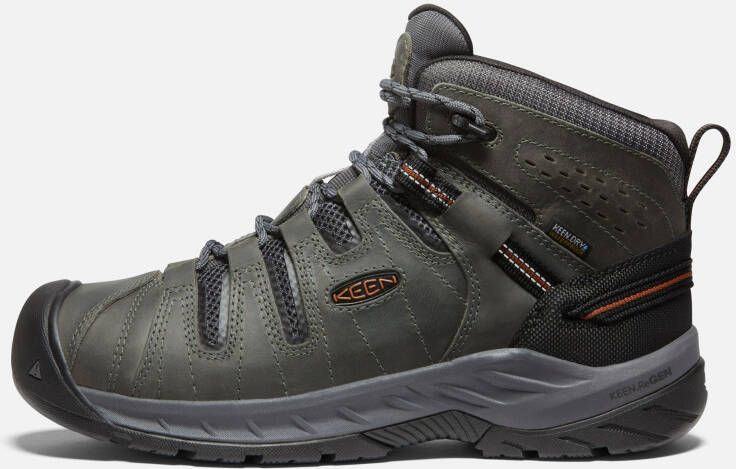 Keen Men's Waterproof Flint II Mid (Soft Toe) Boots Size 11 In Steel Grey Tortoise Shell