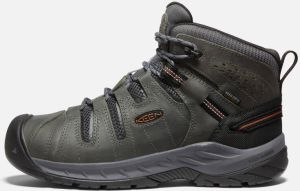 Keen Men's Waterproof Flint II Mid (Soft Toe) Boots Size 7.5 Wide In Steel Grey Tortoise Shell