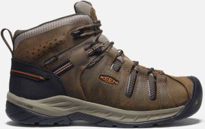 Keen Men's Waterproof Flint II Mid (Soft Toe) Boots Size 10.5 Wide In Black Olive Brindle