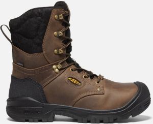 Keen Men's Waterproof Independence 8" Insulated Boot (Carbon Fiber Toe) Size 10.5 Wide In Dark Earth Black