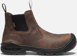 Keen Men's Waterproof Juneau Romeo (Soft Toe) Boots Size 10.5 Wide In Dark Earth Black