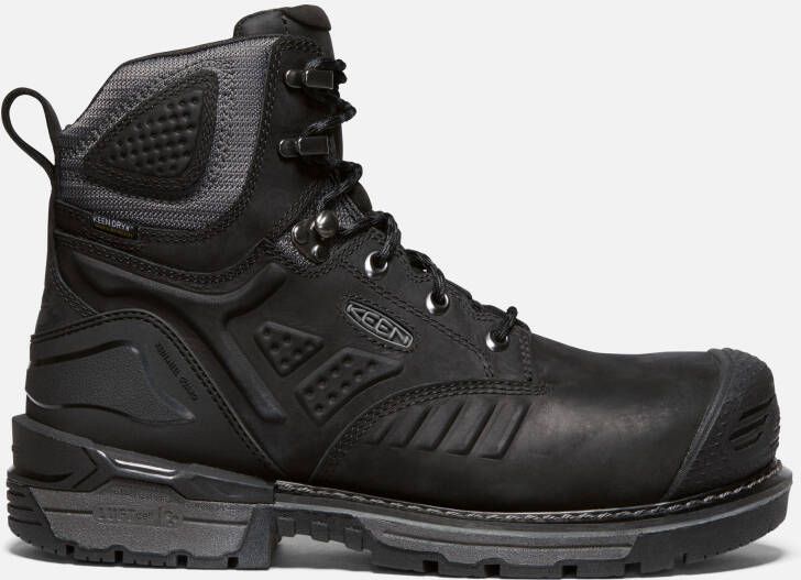 Keen Men's Waterproof Philadelphia 6" Boot (Carbon-Fiber Toe) Size 14 In Black Steel Grey